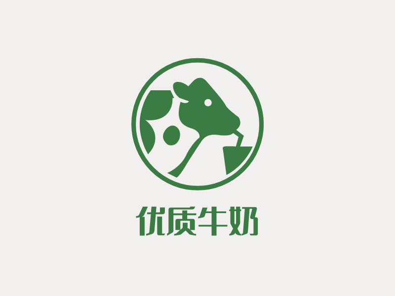 优质牛奶LOGO模板