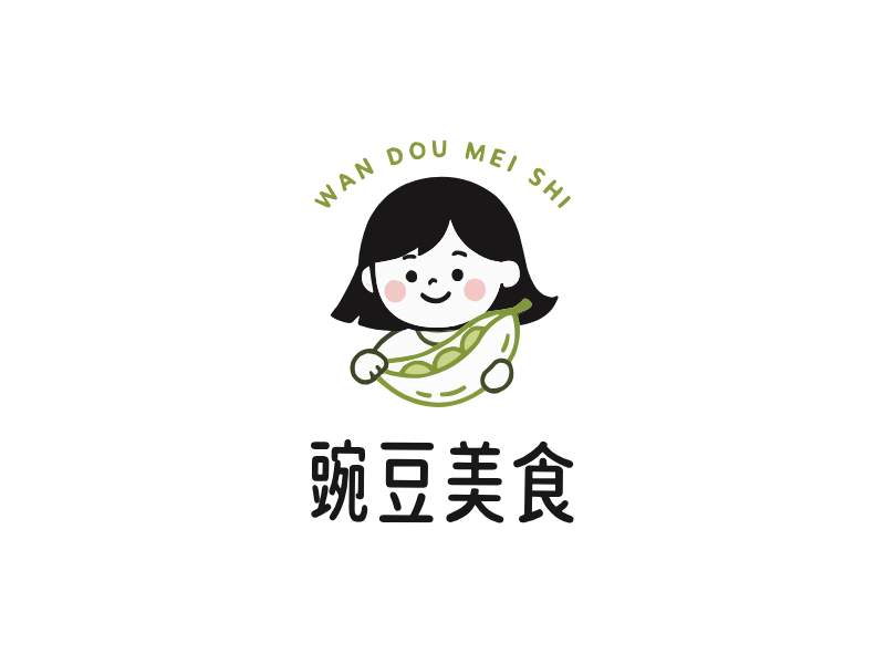 豌豆美食LOGO模板