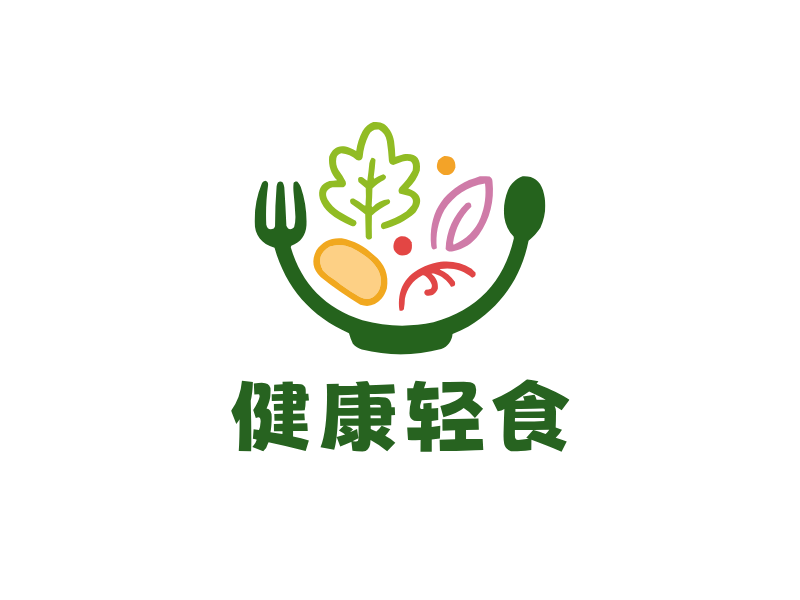 健康轻食LOGO模板